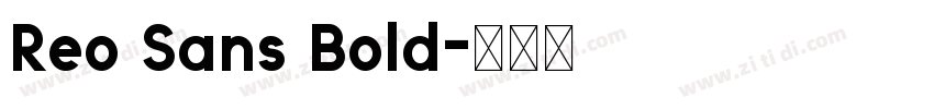 Reo Sans Bold字体转换